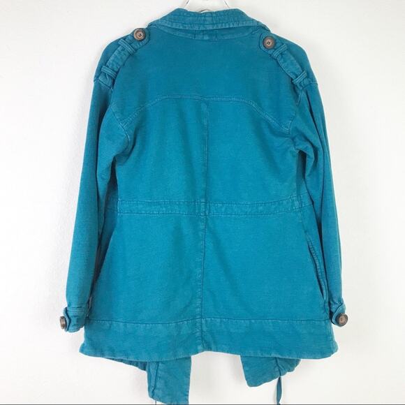 Soft Surroundings Drapey Open Front Drawstring Waist Pockets Jacket PM M Petite - Picture 2 of 15